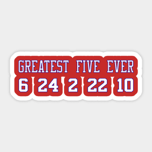 1983 76ers with the greatest five ever Sticker